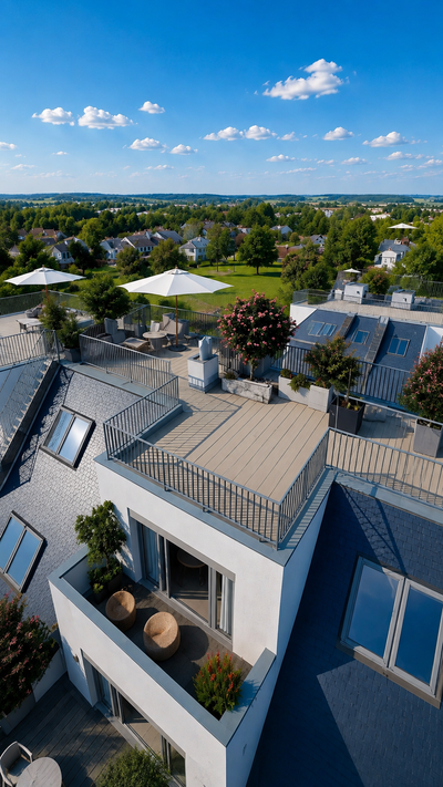 Stiege 2 · 2. DG · TOP 13 · 2 Zimmer · Wohnung · 87,99 m² · Dachterrasse · 16,75 m²